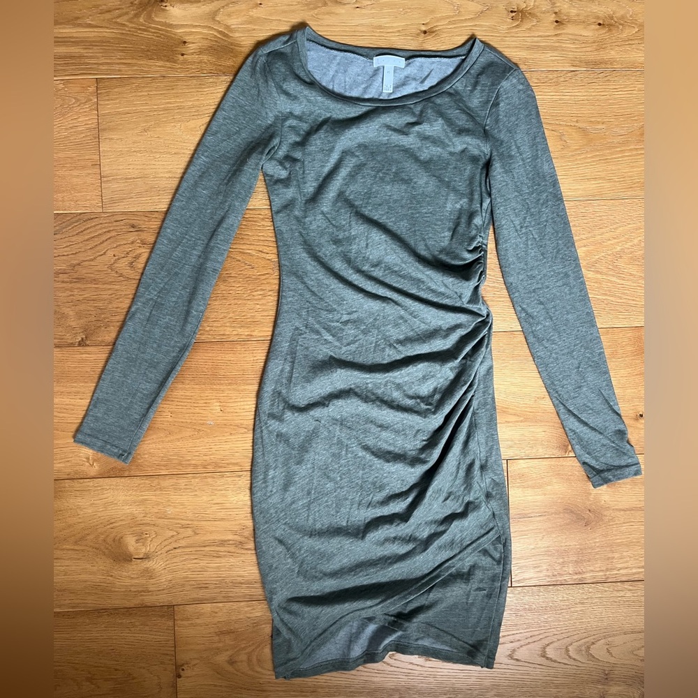 Leith Green Long Sleeve Bodycon Dress